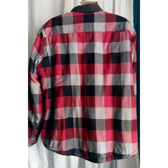 Eddie Bauer Mens Classic Fit Sherpa Lined Flannel Jacket 2XL - Picture 3 of 9